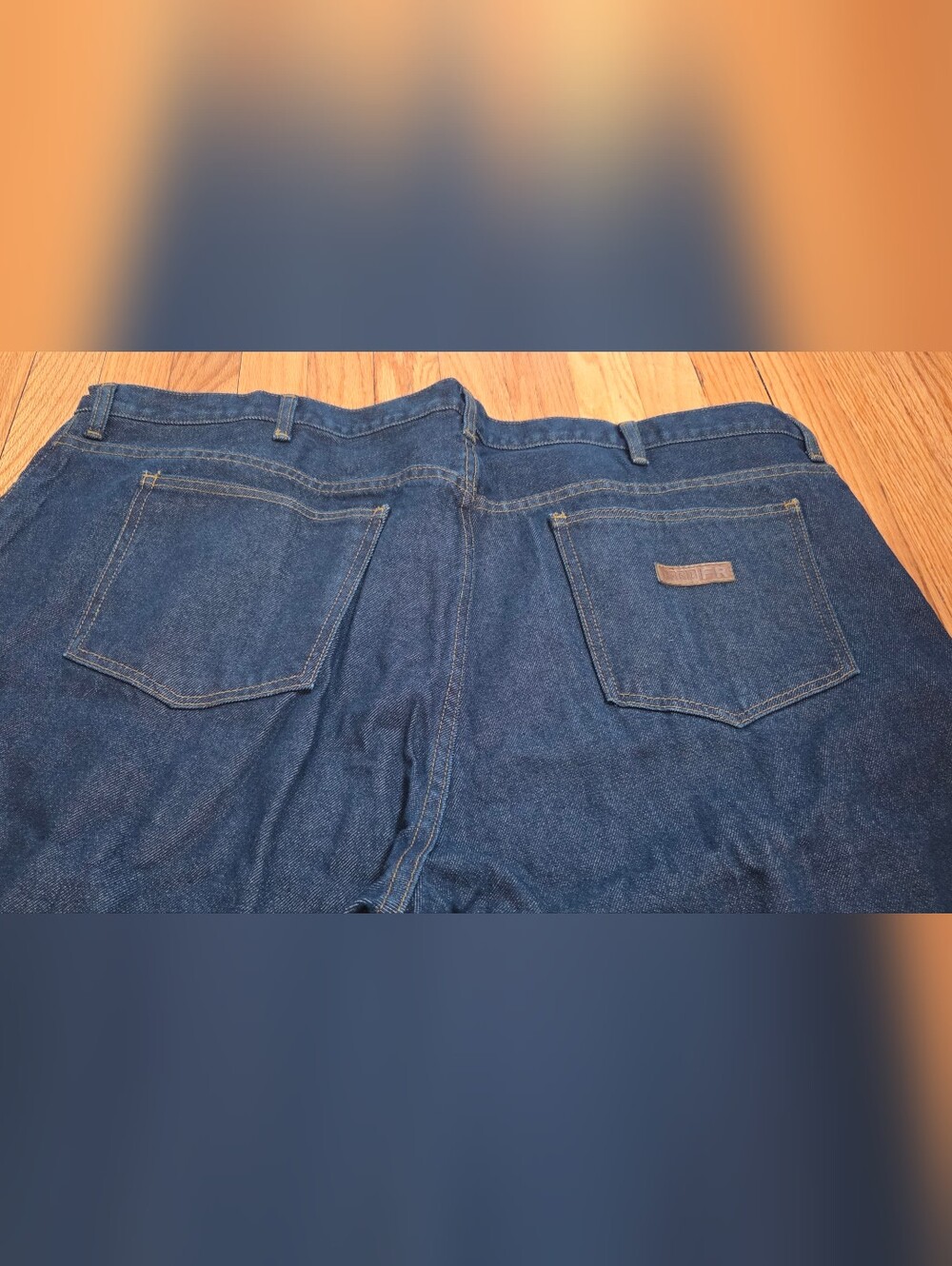 NWOT Magid Mens Work Jeans Navy Straight-Leg Lightweight 48×36 - Picture 8 of 9